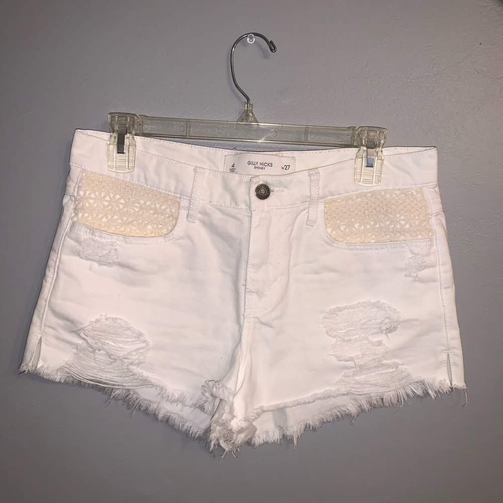 White Denim Shorts